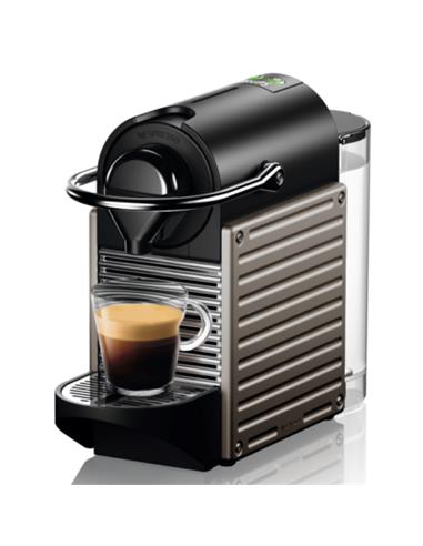 Krups XN304T Cafetera Nespresso Pixie 19 Bares Gris Titanio