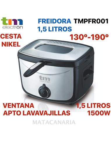 TM ELECTRON TMPFR001 FREIDORA 1.5L ACERO INOX 1500W