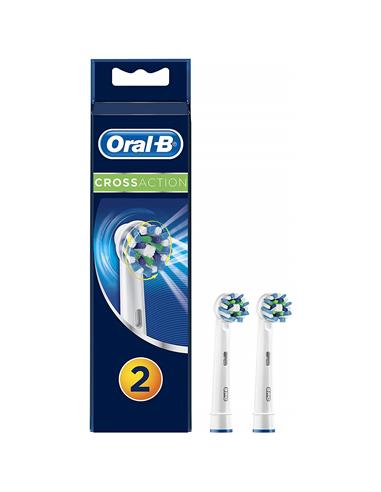 Braun EB-50 Pack de 2 Cepillos Cross Action Oral B Blanco