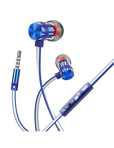 Borofone BM48 Auricular Metálico con Micrófono Azul