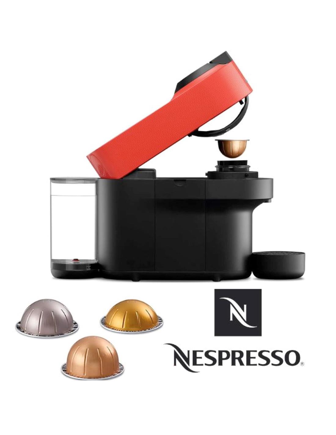Krups Nespresso VERTUO Pop XN9205 - Cafetera de cápsulas, máquina de café  expreso, 4 tamaños tazas, tecnología Centrifusion, 35 % plástico reciclado,  Spicy red : : Hogar y cocina