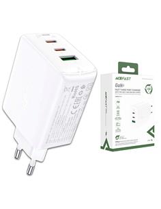 Acefast A41 65W PD (2xUSB-C + USB-A) Cargador Blanco