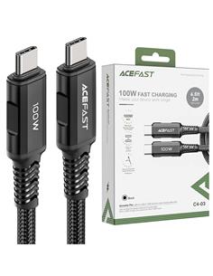 Acefast C4-03 Cable USB-C a USB-C 100W 2 metros Negro