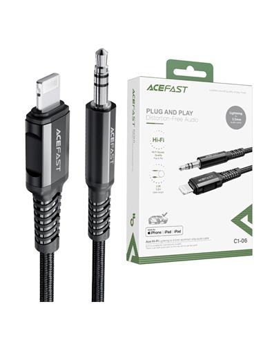 Cable Lightning - 3.5mm 1.2 m Acefast C1-06 Certificado Negro