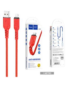 Hoco X59 Victory Cable Cuerda USB a Lightning 1 metro Rojo