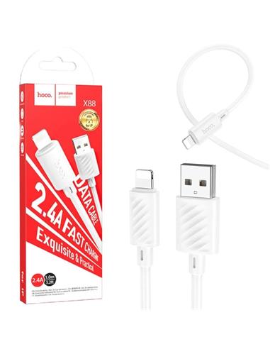 Hoco X88 Gratified Cable USB a Lightning 1 metro Blanco
