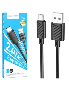 Cable USB a Micro USB 1 m 60W Hoco X88 Gratified Negro