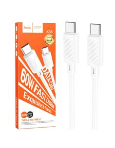 Cable USB-C a USB-C 1 m 60W Hoco X88 Gratified Blanco