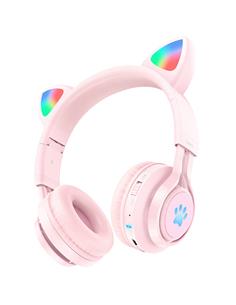 Hoco W39 Auricular Bluetooth Cat Ear Rosa