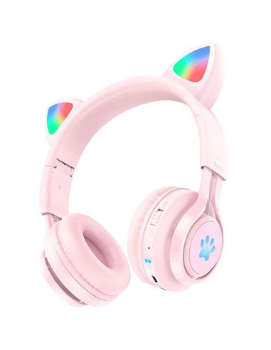 Hoco W39 Auricular Bluetooth Cat Ear Rosa