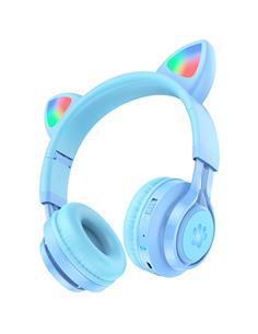 Hoco W39 Auricular Cat Ear para Niños Azul