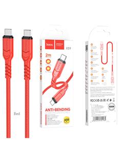 Cable USB-C a USB-C 2m 60W Hoco X59 Victory Rojo