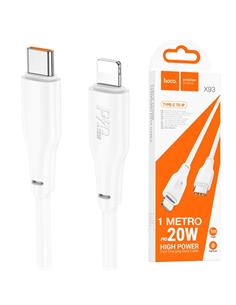 Cable USB-C a Lightning 1 m 20W Hoco X93  Blanco