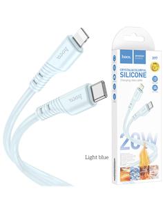 Cable USB-C a Lightning 1 m 20W Hoco X97 Crystal  Silicona Azul