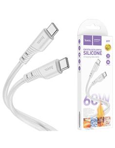 Cable USB-C a USB-C 1 m 60W Hoco X97 Crystal Silicona Gris