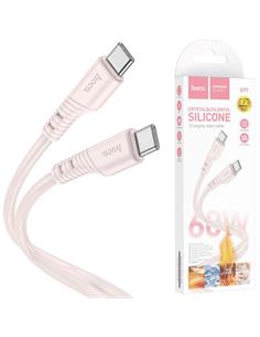 Cable USB-C a USB-C 1 m 60W Hoco X97 Crystal  Silicona Pink