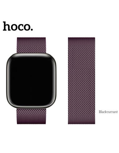 Hoco iWatch WA03 Simple Beauty Series Milanese Steel Strap (38/40/41mm) Black Currant