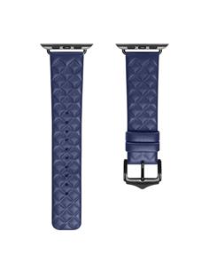 Hoco iWatch WA18 Elegant Series Leather Strap (38/40/41mm) Midnight Blue