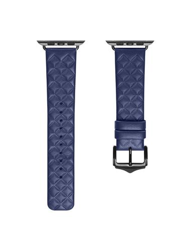 Hoco iWatch WA18 Elegant Series Leather Strap (42/44/45/49mm) Midnight Blue