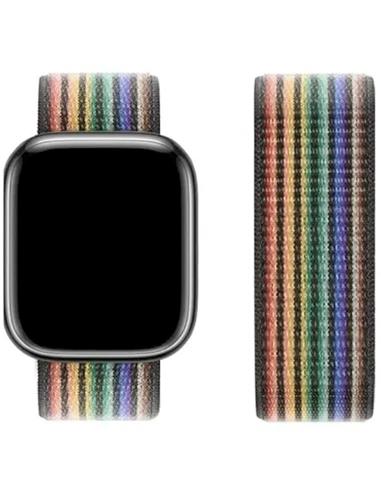 Hoco iWatch WA02 Original Series Loop Type Nylon Strap (38/40/41mm) Black Rainbow