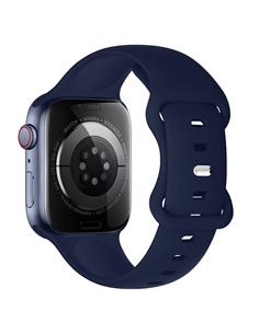 Hoco iWatch WA15 Flexible Series 8- Character Buckle Solid Color Silicone Strap (38/40/41mm)Mid.Azul