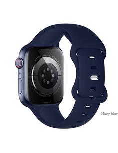 Hoco iWatch WA15 Flexible Buckle Solid Color Silicone Strap (38/40/41mm)Navy Blue