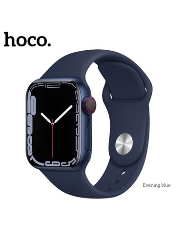 Hoco iWatch WA01 Flexible Series Classic Sports Silicone Strap (38/40/41mm) Evening Blue