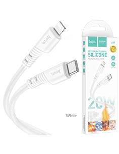 Cable USB-C a Lightning 1 m 20W Hoco X97 Crystal Silicone Blanco