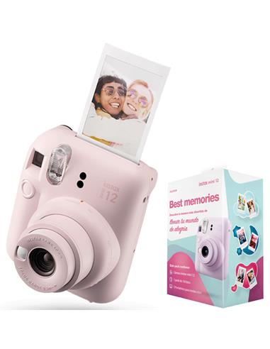 Fujifilm Instax Mini 12 Cámara Instantánea Blossom Pink + 10 Fotos y 3 Marcos