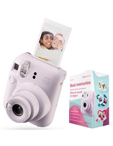 Fujifilm Instax Mini 12 Cámara Instantánea Lilac Purple + 10 Fotos y 3 Marcos
