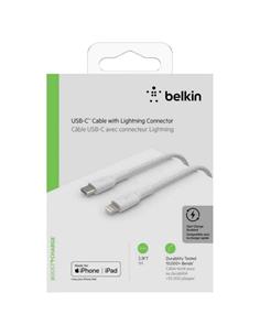 Cable USB-C a Lightning 1m Belkin (CAA003BT1MWH) Blanco