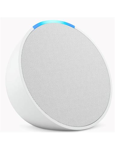 Amazon Echo Pop Altavoz Bluetooth Inteligente Alexa Blanco + Regalo bombilla inteligente