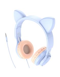 Hoco W36 Auricular con Micro Cat Ear Dream Blue