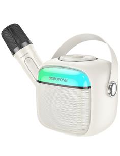 Borofone BP15 Altavoz Bluetooth Karaoke con Micro Inalámbrico Miky White