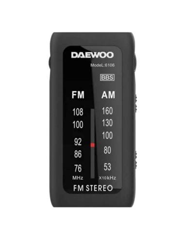 Daewoo DW1109 Radio Compacta AM/FM Incluye Auriculares Negro