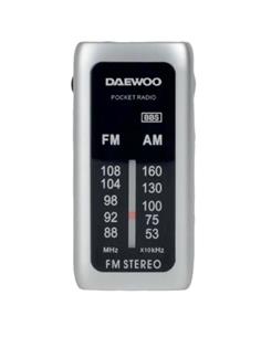 Daewoo DW1129 Radio Compacta AM/FM Incluye Auriculares Plata