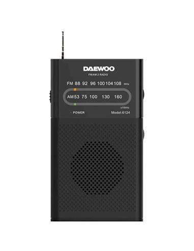 Daewoo DW1027 Radio Portátil AM/FM con Altavoz Integrado Negro