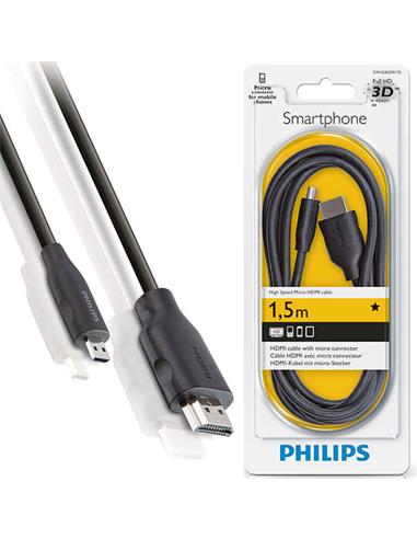 Philips SWV2462W/10 Cable Micro HDMI a HDMI 1.5 metros