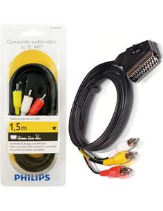 Philips SWV2255W/10 Cable Euroconector a RCA 1.5m