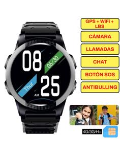 SaveFamily Slim 4G Smartwatch para niños Negro - Reloj con Localizador