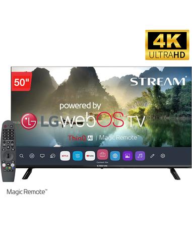 Televisor 50" STREAM SYSTEM 4K Smart TV WebOs by LG con Magic Remote