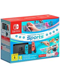 Nintendo Switch + Juego Sports + Cinta Pierna + 3 Meses Nintendo Online