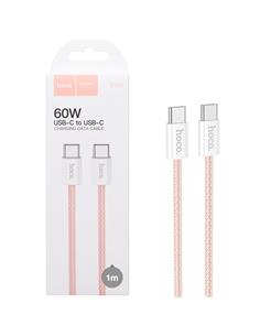 Cable USB-C a USB-C 1M 60W Hoco X104 Pink (para iPhone 15)