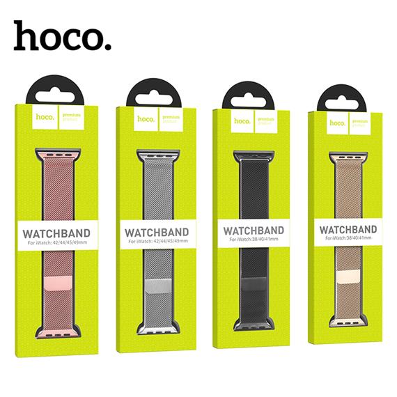 Hoco iWatch WA03 Correa Acero Negro Grosella