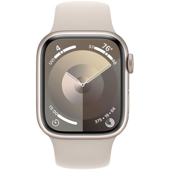 Apple Watch Series 9 GPS 45mm Starlight Aluminium M/L (MR973QL/A)
