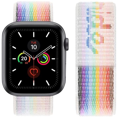 Hoco iWatch WA02 Original Series Loop Type Nylon Strap (38/40/41mm) White Rainbow