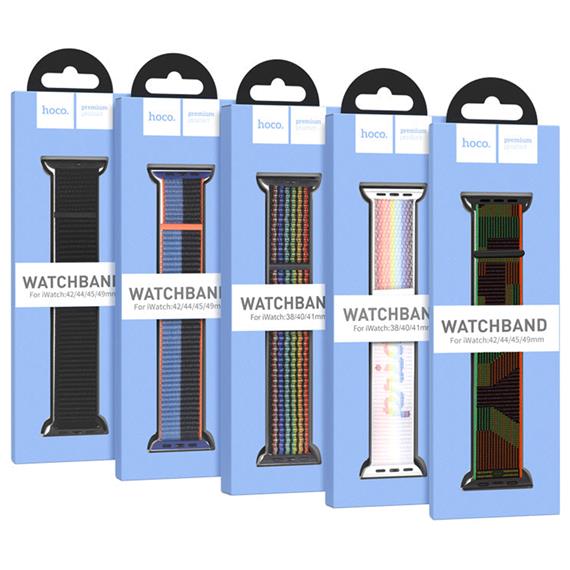 Hoco iWatch WA02 Original Series Loop Type Nylon Strap (38/40/41mm) Black Unity