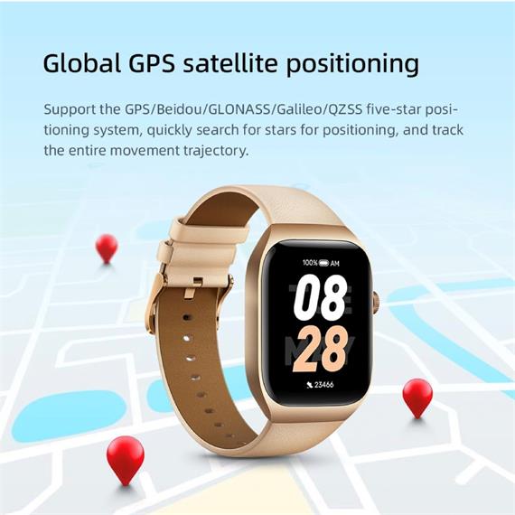 Mibro T2 Smartwatch con GPS, 105 Deportes y Llamadas Bluetooth Dorado