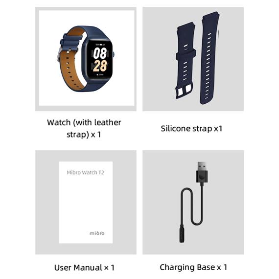 Mibro T2 Smartwatch con GPS, 105 Deportes y Llamadas Bluetooth Azul
