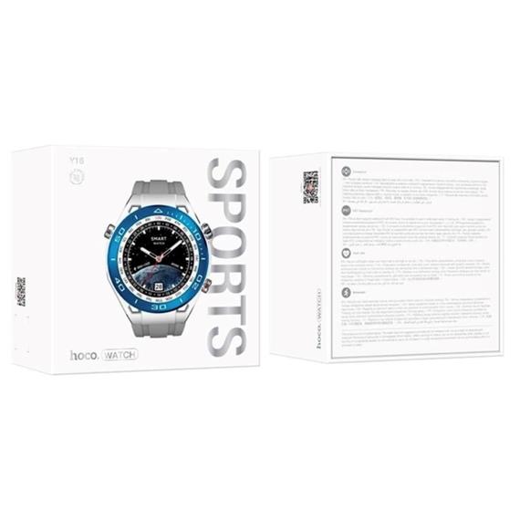 Hoco Y16 SmartWatch con llamadas Bluetooth Deportivo Plata